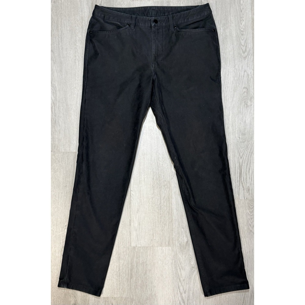 Lululemon ABC Slim Fit Pants Mens Size 33x32 Black Stretch Warpstreme Trousers